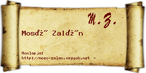 Mosó Zalán névjegykártya